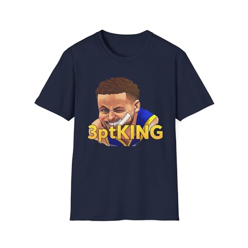 T-shirt basketball 3PT King marine M au motif panier haute définition