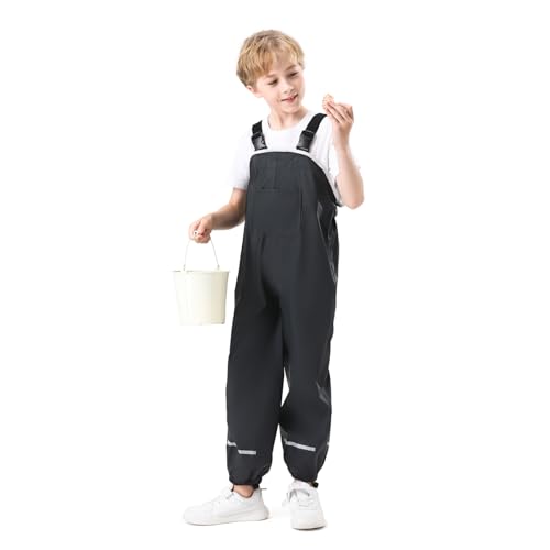 Image of Kids Unisex Rain Pants, Green, Size 2-9 Years