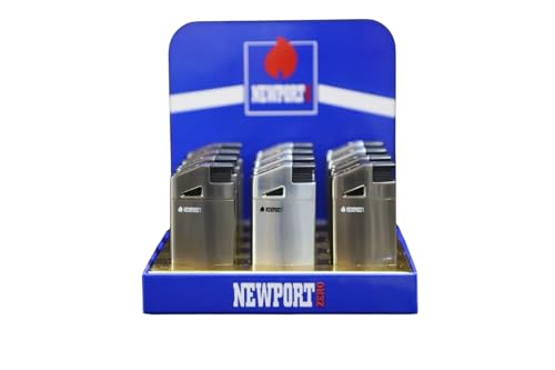 Encendedor Doble Llama Newport Zero Antiviento Plateado miniatura 2