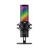 HyperX QuadCast 2 S – USB Microphone for Streamers and Content Creators, 32-bit bit depth 192kHz sampling rate, 100+ aRGB LEDs, PC Win11, Mac, Steam Deck, USB-C - Black