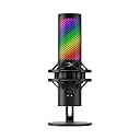 HyperX QuadCast 2 S – USB Microphone for Streamers and Content Creators, 32-bit bit depth 192kHz sampling rate, 100+ aRGB LEDs, PC Win11, Mac, Steam Deck, USB-C - Black