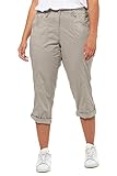 Estilo de pierna: recta Ulla Popken Große Größen Cargohose Mit Krempelbein Pantalón, Color Crudo, 58 para Mujer