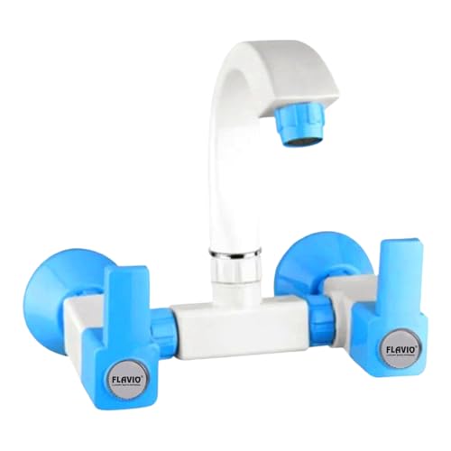 Image of Flavio Sink Mixer | Sink Mixer Tap Hot & Cold | Kitchen Mixer Tap | White Blue | UNO Series | 17 mm | 3 Year Warranty