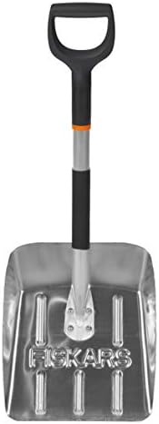 Fiskars Auto Snow Shovel, Length: 71 cm, Aluminium, Black/Silver, 1000740