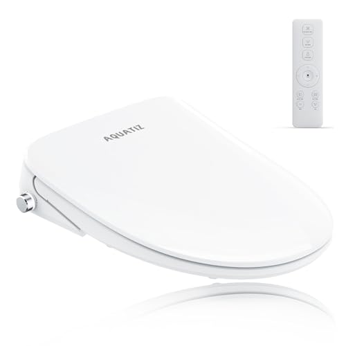 AQUATIZ-Elongated-Smart-Toilet-Bidet-Electric-Toilet-Seat-with-Self-Cleaning-Nozzle-Adjustable-Warm-Water-Deodorizer-Air-Dryer-LED-Night-light-Remote-Control