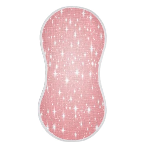 JUZIHAI 2Pack Shiny Baby Burp Cloths Soft Cotton Burp Rags,Super Absorbent Burp Cloth Bag for Newborn Baby Boys/Girls