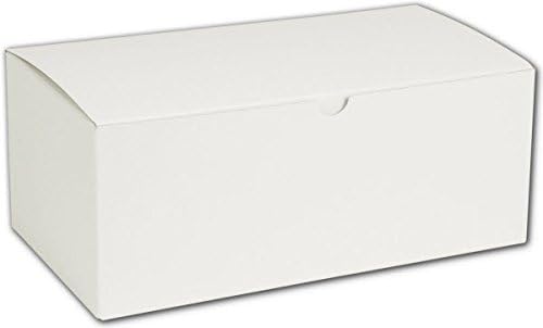 EGPChecks One-Piece Gift Boxes 9 x 4.5 x 4.5 (White), 100 Boxes