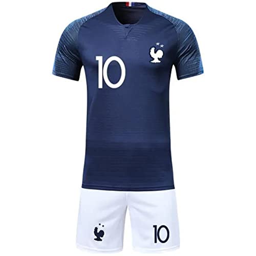 Football Jersey Adult Children No.10 Jersey Set Football Jersey Sports Training T-Shirts Shorts and Sock Cover
