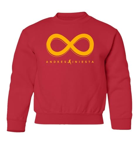 Soccer Legend Retirement 8 Infinite Iniesta Farewell Youth Crewneck Sweatshirt