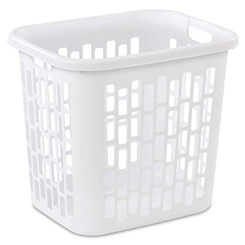Sterilite Ultra Easy Carry Plastic Dirty Clothes Laundry Basket Hamper With Integrated Handles And Ventilation Holes, White (8 Pack) #TOP1