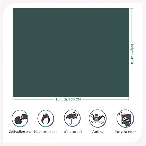 Image of JAAMSO ROYALS Green Plain matt Wallpaper - Self Adhesive, Water Proof, Peel and Stick Sticker (60 CMx 200 CM, Green)
