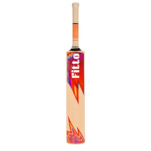 Fitto Cricket Bat for Tennis Ball - Lightweight Willow Tennis Ball Bat for Kids & Adults Street Practice Indoor Outdoor