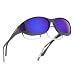 Cocoons Style Line MX Rectangular Polarized Sunglasses,Black Frame & Gray Blue Mirror Lens,66 mm