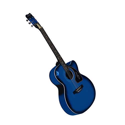 Image of KETOSTICS Givson Venus Special KS-Vs-Blu, Rosewood Acoustic Guitar Combo With Cover /Bag, String Set, Belt And Picks (BLUE)