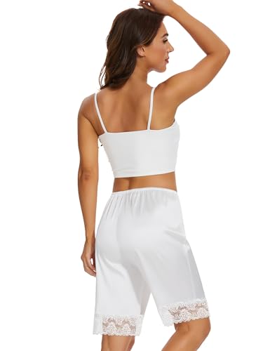 Image of MANCYFIT Pettipants for Women Under Dress, Long Culotte Slip
