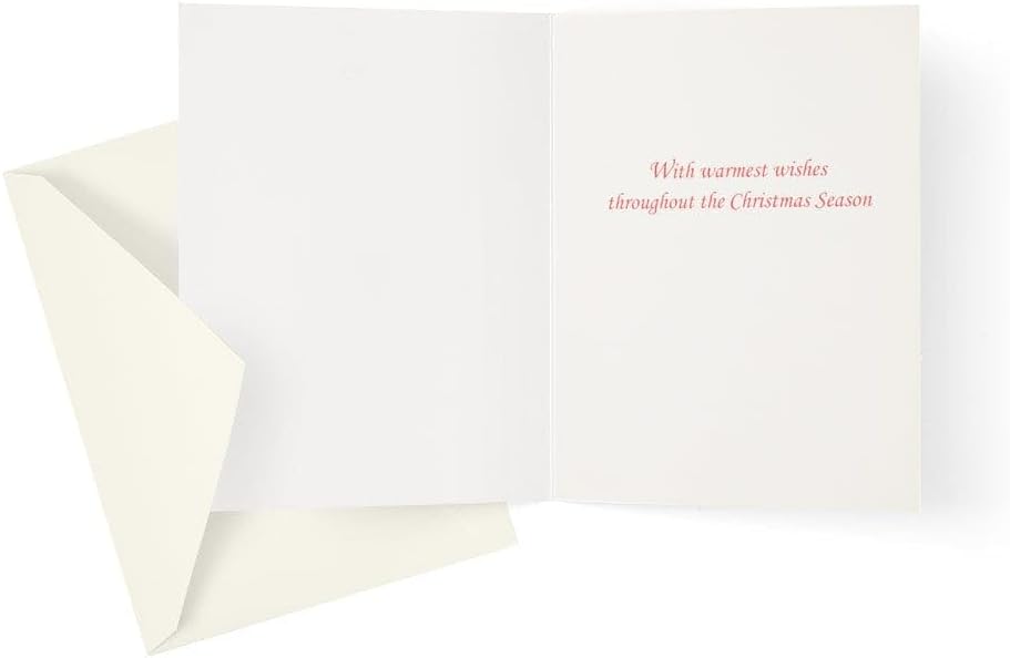 Caspari Santa on Horseback in Forest Christmas Cards & Envelopes, Box of 16