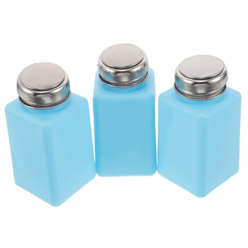 Garneck - Garneck 3 pièces Distributeur à Pompe Antistatique Bouteille Pressable Rechargeable avec Bouchon Métallique Flacon Doseur pour et Solvant Laboratoire Maison et Industrie Lot