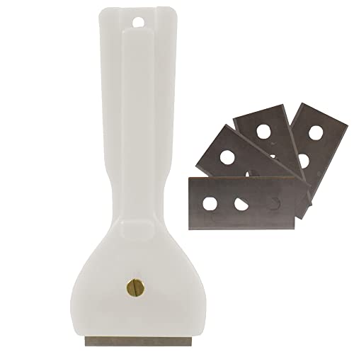 Raclette vitrocéramique - Grattoir de plaque vitrocéramique fiable pour cuisine grattoir pour poêle à la maison - Stable 5 lames de rechange intégrées pour le grattoir en verre Cover