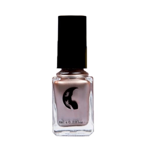 FGUUTYM Spiegel-Silber-Pasten-Stahl-Farbüberzug-Metall 15ml 6ml Edelstahl-Nagel-Nagel-Kunst Nagellack Langanhaltend Schwarz (Glod, One Size)