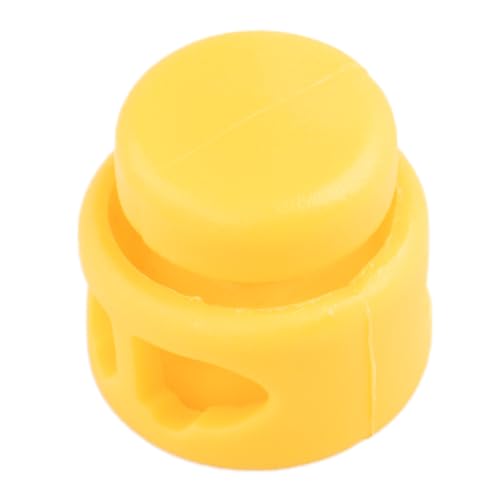 Paracord Planet Double Barrel Cord Lock Draw String Toggle Stopper – Choose from 5, 10, and 20 Pack Sizes (Yellow, 10 Pack)
