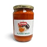 Citadel Ajvar mild, 680g Glas, vegane Paprikapaste, Paprikaaufstrich (1, 1, stück)
