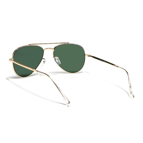Image of Voyage Aviator Polarized Sunglasses for Men & Women (Black Lens | Grey Frame - MG7619)