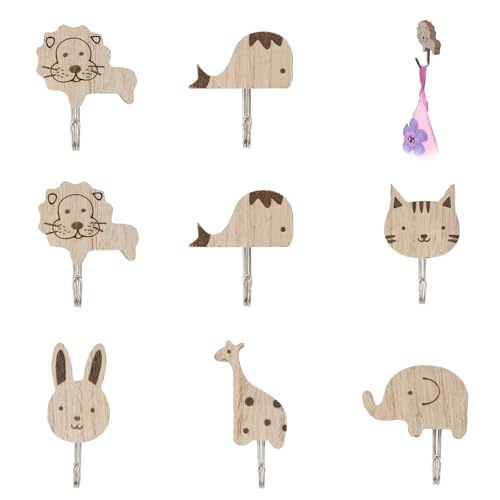 Rbleote 8 Stück Kleiderhaken Kinder, Selbstklebender...