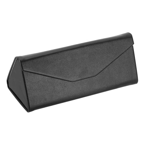 Image of PATIKIL Foldable Glasses Case, Triangle Magnetic Sunglasses Organizer Case PU Leather Hard Eyeglass Case (1 Pcs)