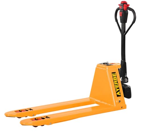 Transpaleta Eléctrica 2000 kg con Ruedas PU 48V Batería 10Ah Silenciosa para Suelos Epoxi CE