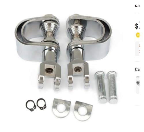 Support cale-pieds moto chrome brillant haute résistance pour pare-moteur - 4