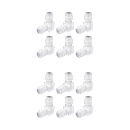 6 adattatori a 2 vie per tubo flessibile da 1/2 , a forma di L, gomito a 90 gradi, connettore per tubo dell'acqua per irrigazione duratura, raccordi per acquari