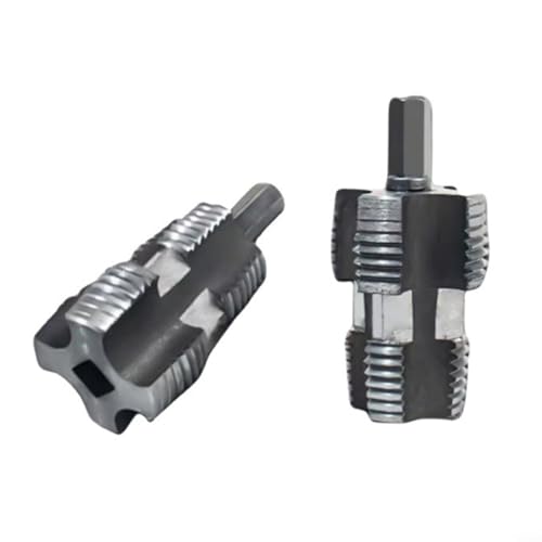 BlissfulAbode Tubo de agua de metal PPR abridor de rosca interno 4 puntos 6 puntos 1 pulgada para taladros eléctricos manuales tareas de fontanería (B)