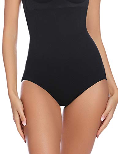 Aibrou Braguitas Moldeadora Cintura Alta Adelgazantes Abdomen,Faja Reductora Postparto Shapewear para Body Mujer Comodo y Transpirable Talla Grande S-XXL