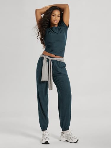Image of ODODOS Women's Short Sleeve Performance T-Shirts - Ultra Soft odSTRATUM Tech Crew Neck Tee UPF 50+ Essential Top
