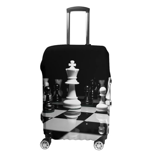 Black And White Chess Luggage Cover, Washable Elastic Suitcase Cover Protector Fit 18-32 Inch Luggage