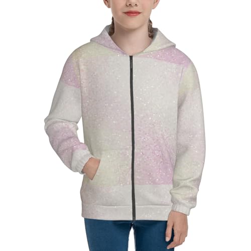 Bright Abstract Mosaic Kid Hoodies Boys Zip Up Sweatshirts Girls Pullover with Pocket3