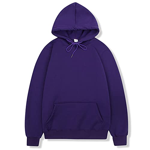 Sudadera con capucha de forro polar pesado para hombre, Púrpura/Ombre Force., Small Cover
