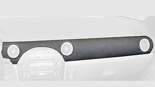 RedlineGoods Dash pad Cover Compatible with Mazda Miata NC 2006-15. Tailor Made - not Universal. Genuine top-Grade Italian Black Suede (Alcantara) with Silver Thread