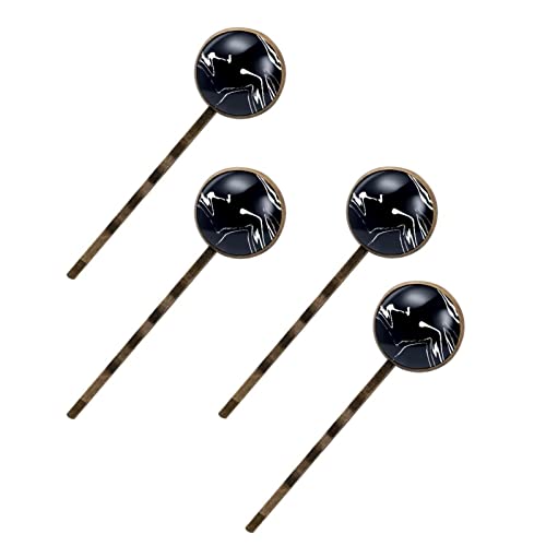Épingle à cheveux en marbre noir design minimaliste pour coiffure femme chic