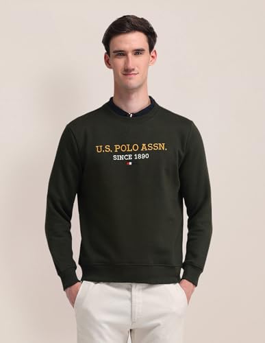 Image of U.S. Polo ASSN. Men's Logo Crew Neck Casual Cotton Regular Fit Sweatshirts