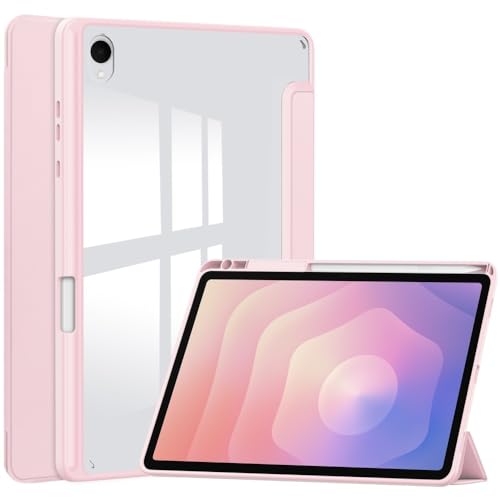 Protection Galaxy Tab S11 rose en cuir et silicone finition premium