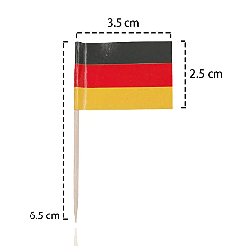 Delightbox Germany Flag Toothpicks - Package Of 100 #TOP1