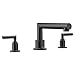 Moen TS93003BL Arris 2-Handle Deck Mount Modern Roman Tub Faucet Trim Kit, Valve Required, Matte Black