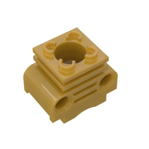 Gobricks 2850 Shaft Bolt Connection Technic Engine Cylinder with Side Slots 10 Pieces GDS-1148 Compatible with Lego Building Blocks Color:Pearl Gold 035