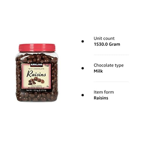 Kirkland Signature Chocolate Covered Raisins 1.53kg