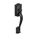 SCHLAGE FE285 CAM 622 Acc RH Camelot Trim Lower Half Front Entry Handleset with Accent Right Hand Lever, Matte Black