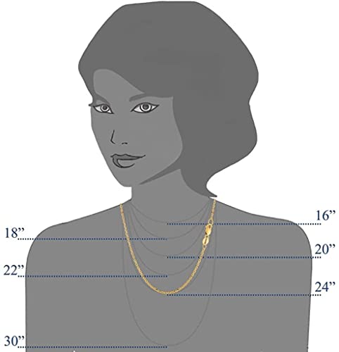 14k SOLID Yellow or White Gold 1.5mm Shiny Diamond Cut Cable Link Chain Necklace for Pendants and Charms with Lobster-Claw Clasp (16", 18", 20", 22", 24" or 30 inch)4