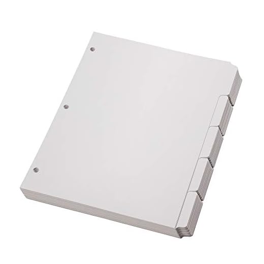 Oxford Blank Write On Binder Dividers, 1/5 Cut Tabs, 3 Hole Punch Dividers in 5 Tab Sets, 100 Dividers, 20 Sets, White (89981)