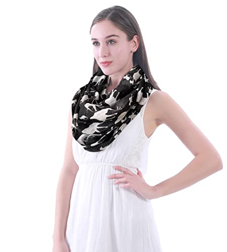Lina & Lily Elephant Animal Print Women's Infinity Scarf Lightweight3