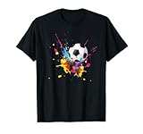 Soccer Ball Sports Art Paint Splat American Football T-Shirt